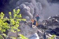 21.05.2014 - пожар на полигоне резиновых отходов возле деревни Бабино под Бобруйском